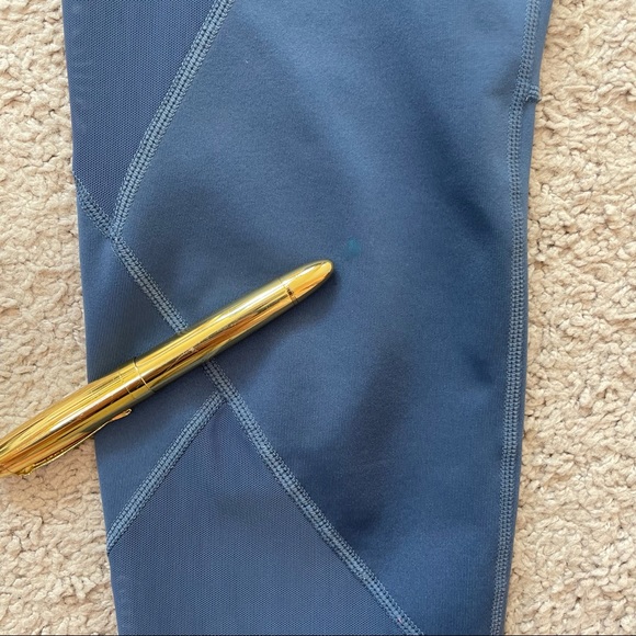 Athleta Mesh Sonar Capri Blue Athletic Crop Leggings Size Small Tall - Picture 9 of 16